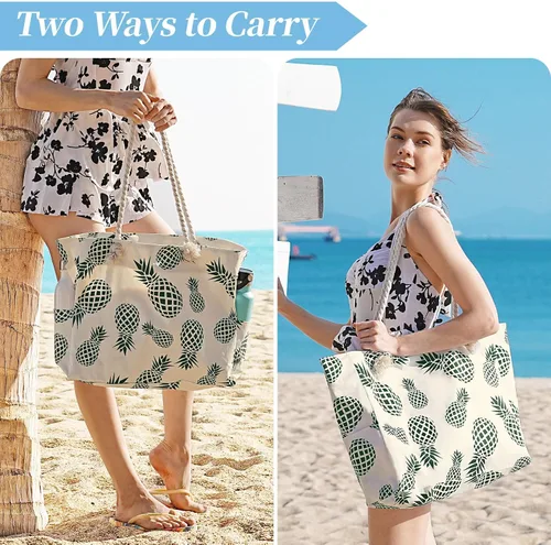 Vista 2 de Straw Beach Bags for Women, Tote Handbag Shoulder Bag for Women, Beach Straw Purse Buckets Summer Fashion Hobo Bags