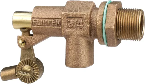Vista 5 de Watts Serie 750 Válvula de flotador de bronce resistente de 3/4 ", entrada roscada NPT hembra, brida mecanizada, brazos dentados, sellos