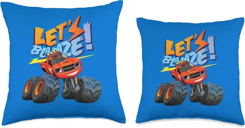 Vista 3 de Blaze and the Monster Machines Let's Blaze - Almohada (16.0 x 16.0 in), multicolor