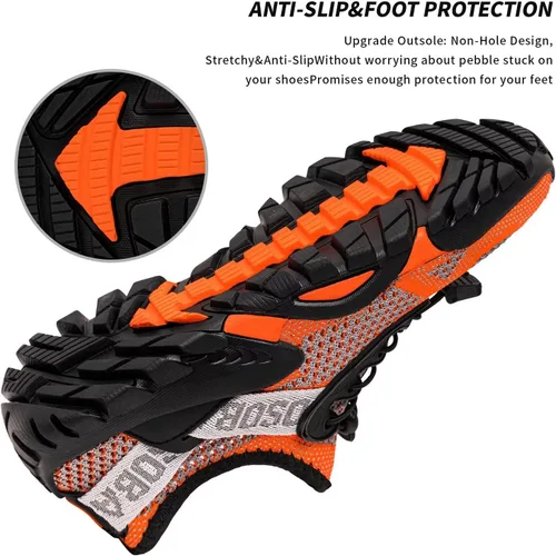 Vista 5 de SOBASO Zapatos de agua para mujeres y hombres, secado rápido, para natación, playa, zapatos acuáticos para deportes acuáticos, buceo, senderismo