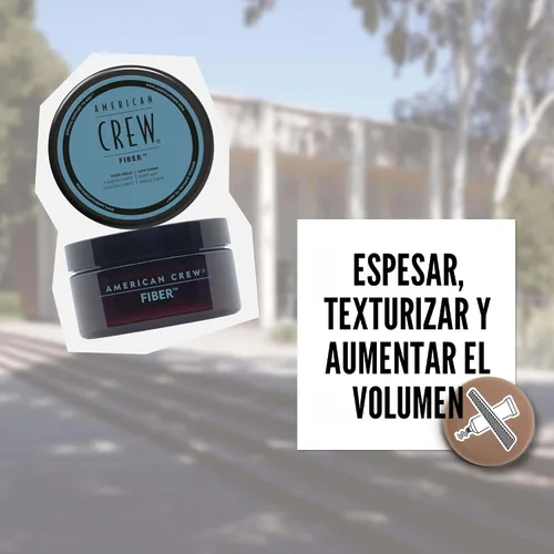 Vista 4 de American Crew Fibra capilar para hombre, como gel de peinado con alta sujeción y bajo brillo, tamaño de viaje, relleno de calcetines para él, 1.7