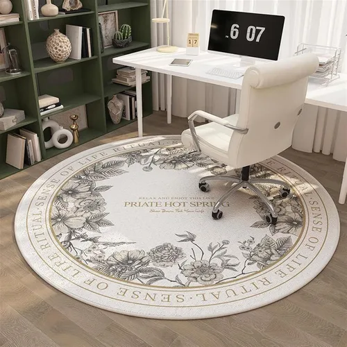 Vista 15 de Tapete para silla de oficina para suelo de madera dura, computadora, videojuegos, protector de piso, tapete redondo de protección de azulejos de A1