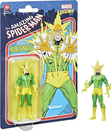 Vista 2 de Hasbro Marvel Legends 3.75 pulgadas Retro 375 Collection Electro figura de acción juguete