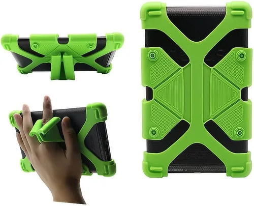 Vista 10 de CHINFAI Funda universal para tablet de 7 pulgadas, a prueba de golpes, con soporte de silicona para todas las versiones, RCA Voyager, Vankyo Azul