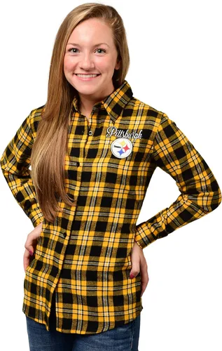 Vista 5 de FOCO NFL Womens 2016 Wordmark Basic Flannel Shirt