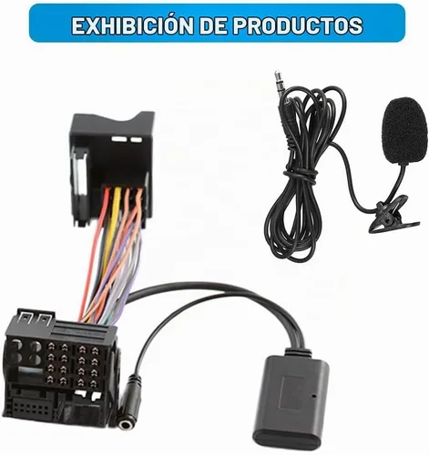Vista 5 de Adaptador auxiliar de audio con micrófono, adaptador AUX de audio compatible con BMW Z4 E85 2003-2008, compatible con BMW Z4 E86 2003-2008