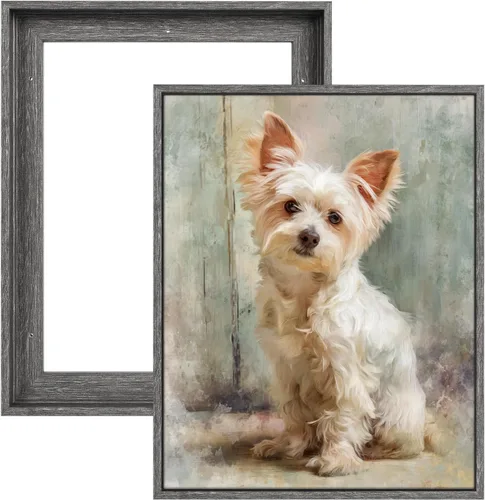 Vista 26 de FOLKOR Floating Frame for 8x10 Inch Canvas Painting with 0.6-0.8" Deep, 2 Pack Canvas Floater Frame Living Room Decor, Wall Art frame for Prints Oil