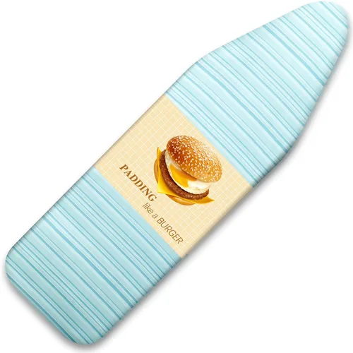 Vista 19 de BNDX Funda para tabla de planchar, 18" x 49" pulgadas tamaño estándar acolchado grueso con cordón Bongee, resistente a las manchas y quemaduras