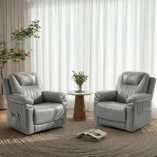Vista 12 de Silla reclinable mecedora eléctrica automática con 3 velocidades Gris