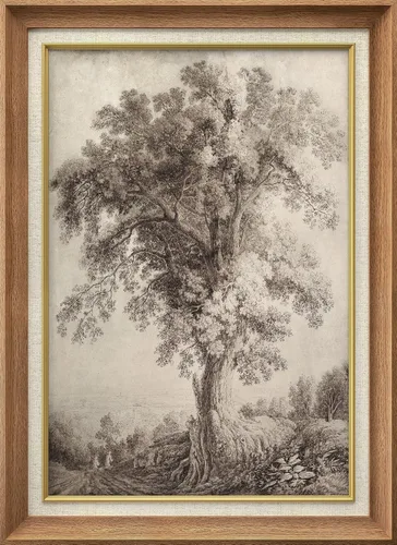 Vista 43 de SIGNWIN Arte de marco de alta calidad, elegante, vintage, ilustraciones de dibujo de árbol, arte fino, arte tradicional icónico para sala de estar