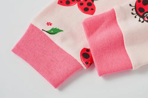 Vista 9 de Conjunto de pijama para niñas pequeñas, 2 piezas, 100% algodón, ropa de dormir de manga larga para niños