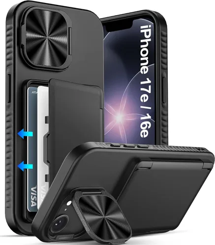 Vista 49 de ATATOO Funda Cartera para iPhone Air, Portador de Tarjetas Integrado (3-5 Tarjetas) [Bloqueo RFID] y Cubierta Deslizante para Cámara, Protección