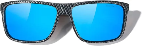 Vista 6 de MERRY'S - Gafas de sol deportivas rectangulares, lentes polarizados con protección UV400, para hombres y mujeres, gafas para ciclismo, conducción