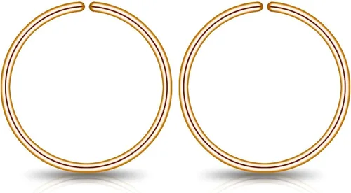 Vista 131 de Small Gold or Sterling Silver Huggie Hoop Earrings for Women Cartilage Nose Helix Tragus