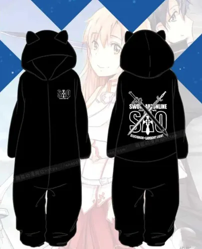 Vista 2 de Adonis Pigou Pijama de anime para cosplay unisex de una sola pieza, disfraz de Halloween