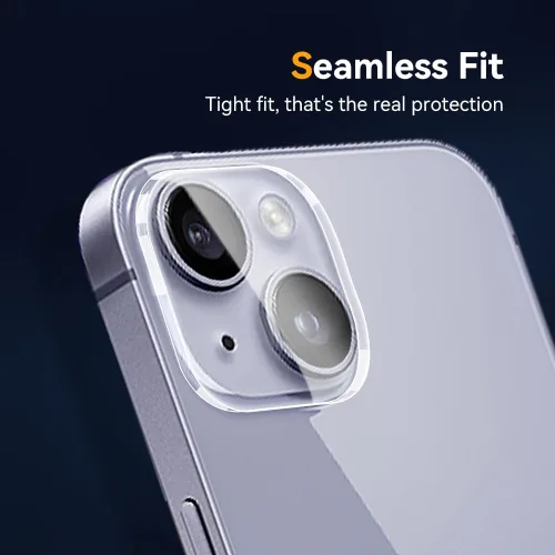 Vista 6 de Protector de lente de cámara para iPhone 13 de 6.1 pulgadas/iPhone 13 Mini de 5.4 pulgadas, vidrio templado 9H, Ultra HD, resistente a los arañazos