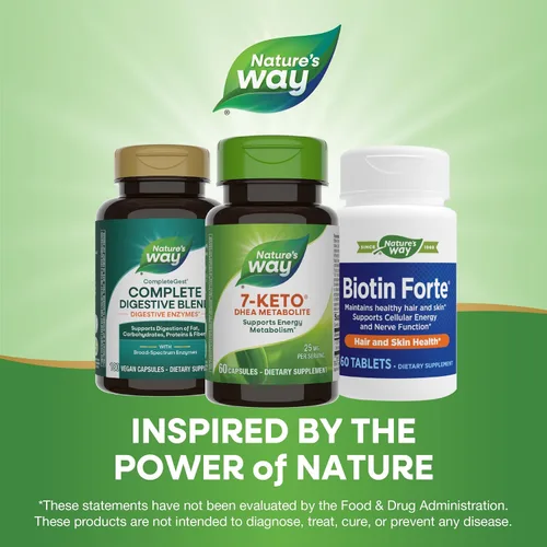 Vista 7 de Nature's Way 7-Keto, metabolito DHEA, apoya el metabolismo energético*, 25 mg de potencia por porción, sin gluten, vegano, 60 cápsulas