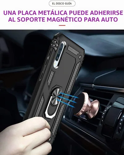Vista 5 de TJS Compatible con Samsung Galaxy A50 2019 Funda de teléfono (negro)