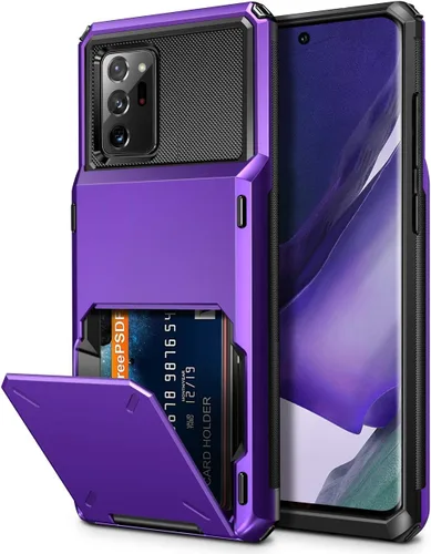 Vista 7 de Vofolen Funda tipo cartera para Galaxy Note 8 con soporte para tarjeta de crédito, bolsillo de 4 ranuras, puerta abatible, antiarañazos, de doble