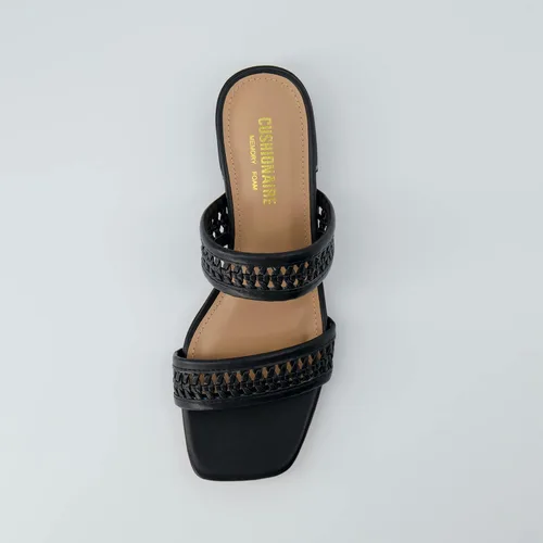 Vista 6 de CUSHIONAIRE Sandalias Norma de tacón bajo para mujer + espuma viscoelástica y anchos disponibles