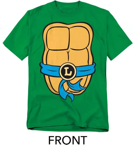 Vista 2 de TMNT - Camiseta unisex para adultos con estampado frontal y trasero clásico Leonardo