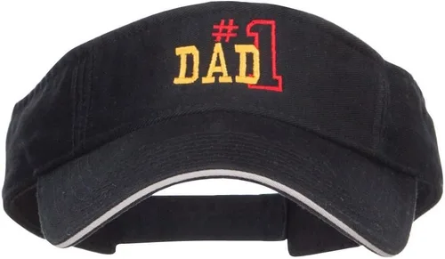 Vista 5 de Visera de sándwich bordada con contorno de papá número 1