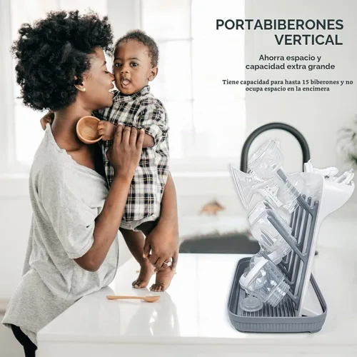 Vista 8 de Estante para secar biberones Termichy: Soporte grande vertical para secar botellas - Estante de secado vertical ahorrador de espacio para biberones
