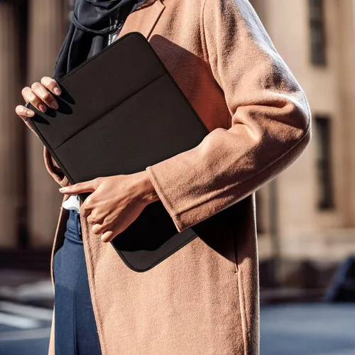 Vista 7 de Funda para monitor portátil de 15.6 pulgadas, funda de transporte para la mayoría de monitores portátiles de 15.6 a 16.1 pulgadas con bolsillo Negro