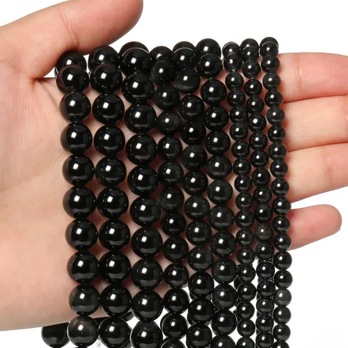 Vista 31 de 60 piezas de cuentas de piedra natural de 15⁄64 pulgadas (6 mm) con cuentas de amazonita de cristal, piedras preciosas para hacer joyería, pulseras