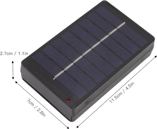 Vista 2 de Cargador de batería de panel solar, caja de carga portátil de 1W 4V para baterías AA AAA 1.2V suministros al aire libre, paneles solares