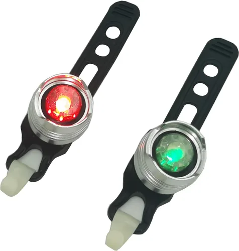 Vista 5 de Luces LED portátiles de aluminio, luces de navegación LED para arco o popa, luces de respaldo para kayak, pontón, yate, bote (verde-rojo)