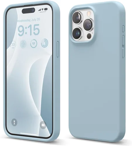 Vista 24 de elago Funda compatible con iPhone 15 Pro Max, de silicona líquida, funda protectora de cuerpo completo, a prueba de golpes, funda delgada