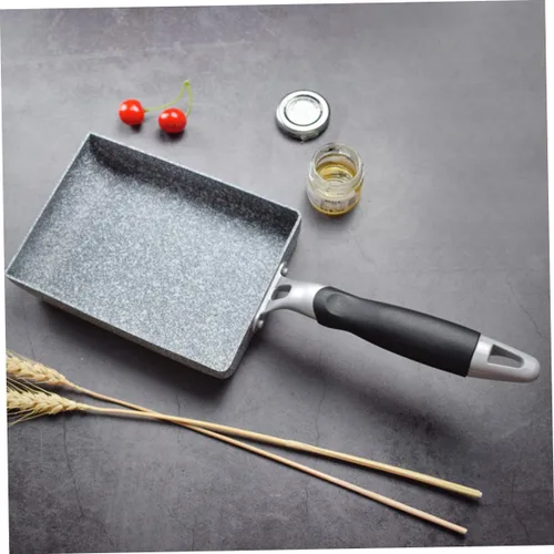 Vista 3 de COLLBATH Sartén rectangular antiadherente Tamagoyaki japonés para panqueques enrollados, utensilios de cocina para freír fácilmente y preparar