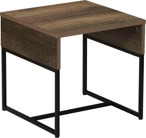 Vista 18 de Household Essentials Mesa de centro de grano Ashwood con base de hierro negro