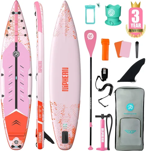 Vista 15 de Niphean Tabla inflable de la paleta con los accesorios 10'6''/12'6" estable Prisa profunda