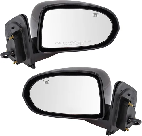 Vista 80 de TRQ Conjunto de 2 piezas de espejo lateral para conductor y pasajero, ajuste eléctrico, sin calefacción, sin memoria, color negro, compatible