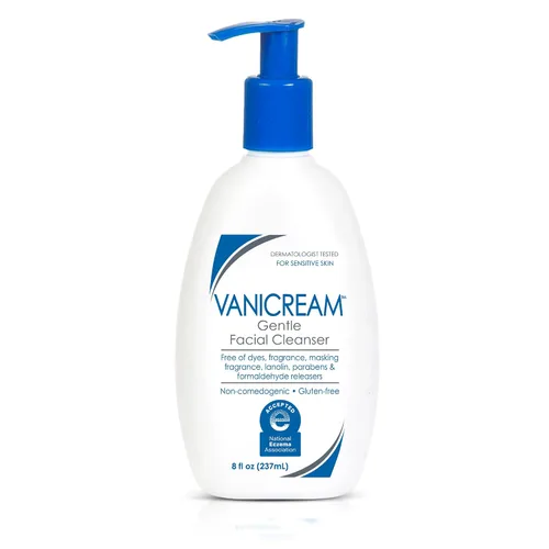 Vista 11 de Vanicream Limpiador facial suave, 2.5 onzas líquidas, formulado sin irritantes comunes para pieles sensibles, elimina el maquillaje, la suciedad