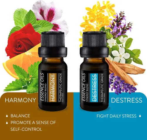 Vista 6 de Pure Daily Care - Juego de aromaterapia con las 10 mejores mezclas aceites esenciales de sinergia, de grado terapéutico. Mejora la mente, el cuerpo