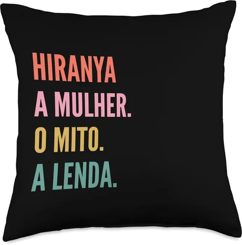 Vista 4 de Funny Portuguese First Name Design - Hiranya Throw Pillow