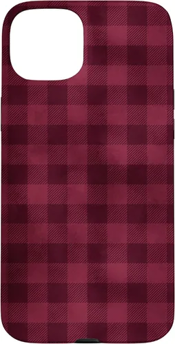 Vista 9 de Funda para iPhone 13 Pro Max Pretty Fall Otoño Burdeos Búfalo a cuadros