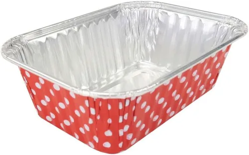 Vista 5 de KitchenDance - Mini moldes desechables de aluminio con tapas, 6 onzas, rectangulares de tamaño individual, moldes para hornear de papel de aluminio