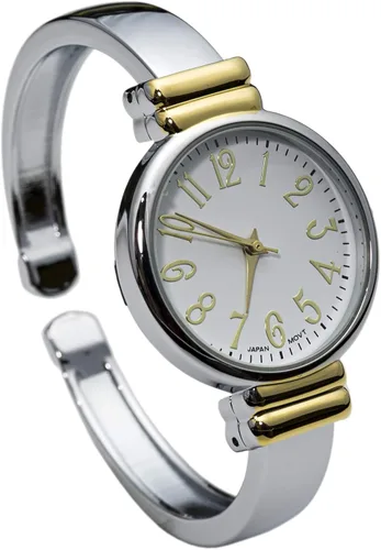 Vista 5 de 2Tone Metal Band Slim Case - Reloj de pulsera para mujer, Movimiento de cuarzo