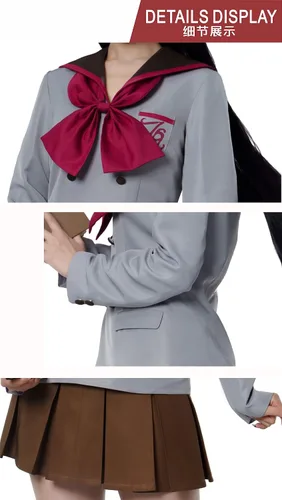 Vista 6 de MRHALLACGCOS Disfraz de anime para cosplay de Sailor Moon Mars Rei Hino, uniforme escolar, disfraz de Halloween, para niños, adultos, mujeres