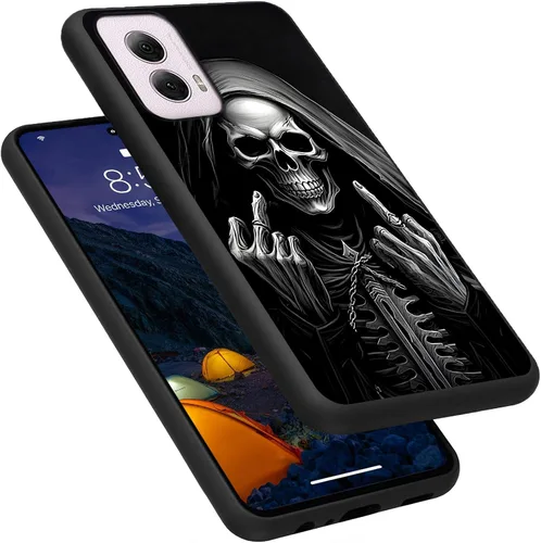 Vista 84 de Funda para Motorola Moto G Play 4G 2024, delgada y ligera, de silicona de TPU suave, color negro, ultrafina, para Motorola Moto G Play 4G 2024, Art