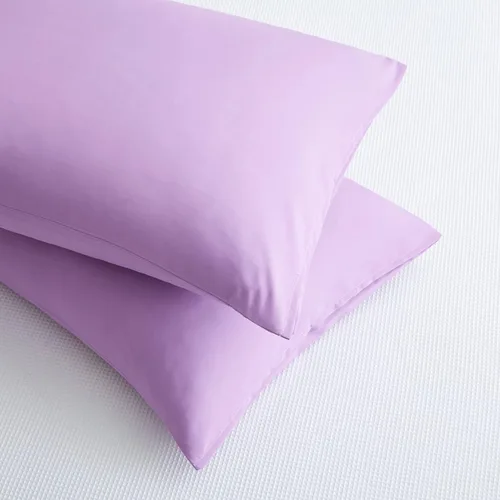 Vista 4 de Deng Chao NookZuzu - Juego de 2 fundas de almohada de microfibra ultra suave de 1800 hilos, color morado con cierre de sobre, fundas de almohada