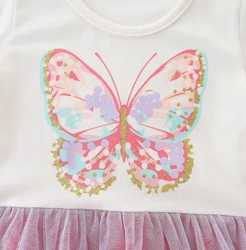 Vista 3 de warmstraw Vestido de manga larga para niñas de 2 a 7 años, de algodón, con estampado de dibujos animados, para otoño e invierno