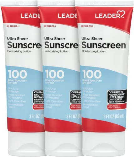 Vista 10 de LEADER Protector solar de viaje SPF 100+, loción ultra transparente, resistente al agua y no grasa con amplio espectro SPF 100+, 3 onzas líquidas