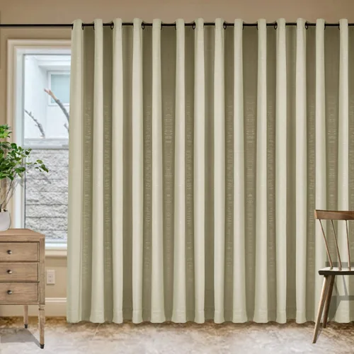 Vista 17 de Frelement Cortinas de lino de lino de bronce con ojales para interiores, tratamiento de ventanas para sala de estar, dormitorio, habitación