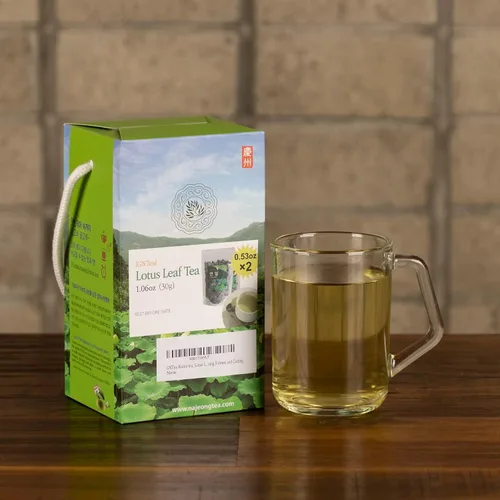 Vista 2 de [GNTea] Té vegano de hoja de loto (a granel) 0.53 onzas, paquete de 2 (caja de 1)
