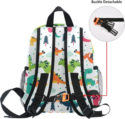 Vista 6 de AUUXVA Mochila infantil personalizada para niñas y niños, mochilas casuales para niños, personalizadas con nombre del niño, dino estilo escandinavo